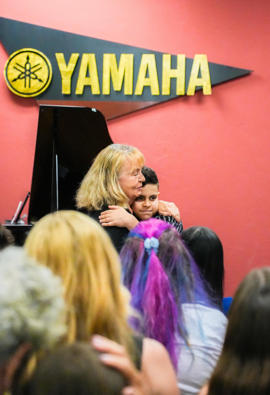 Larissa with a student